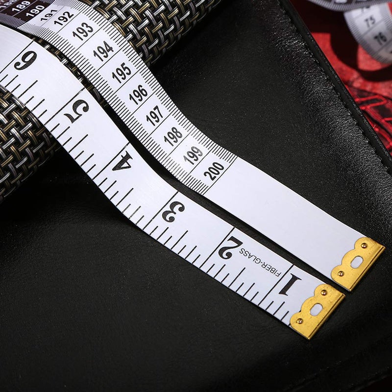 SumVibe 79 Inches/200cm Soft Tape Measure,Pocket Measuring Tape for Body Sewing Tailor Cloth Measurement,White 2-Pack - Image 5